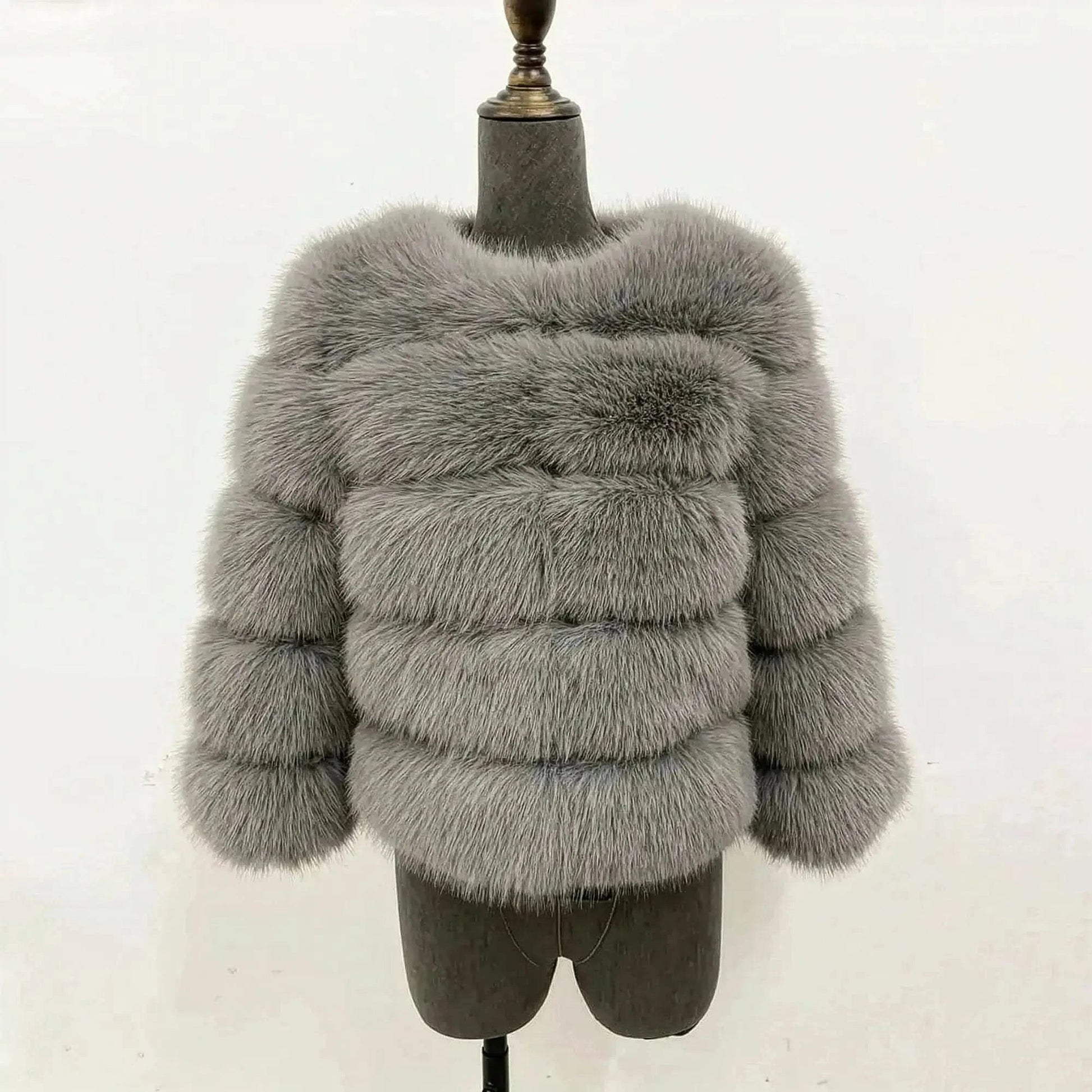 Veste Courte Imitation Vison S - 6XL - Saylana