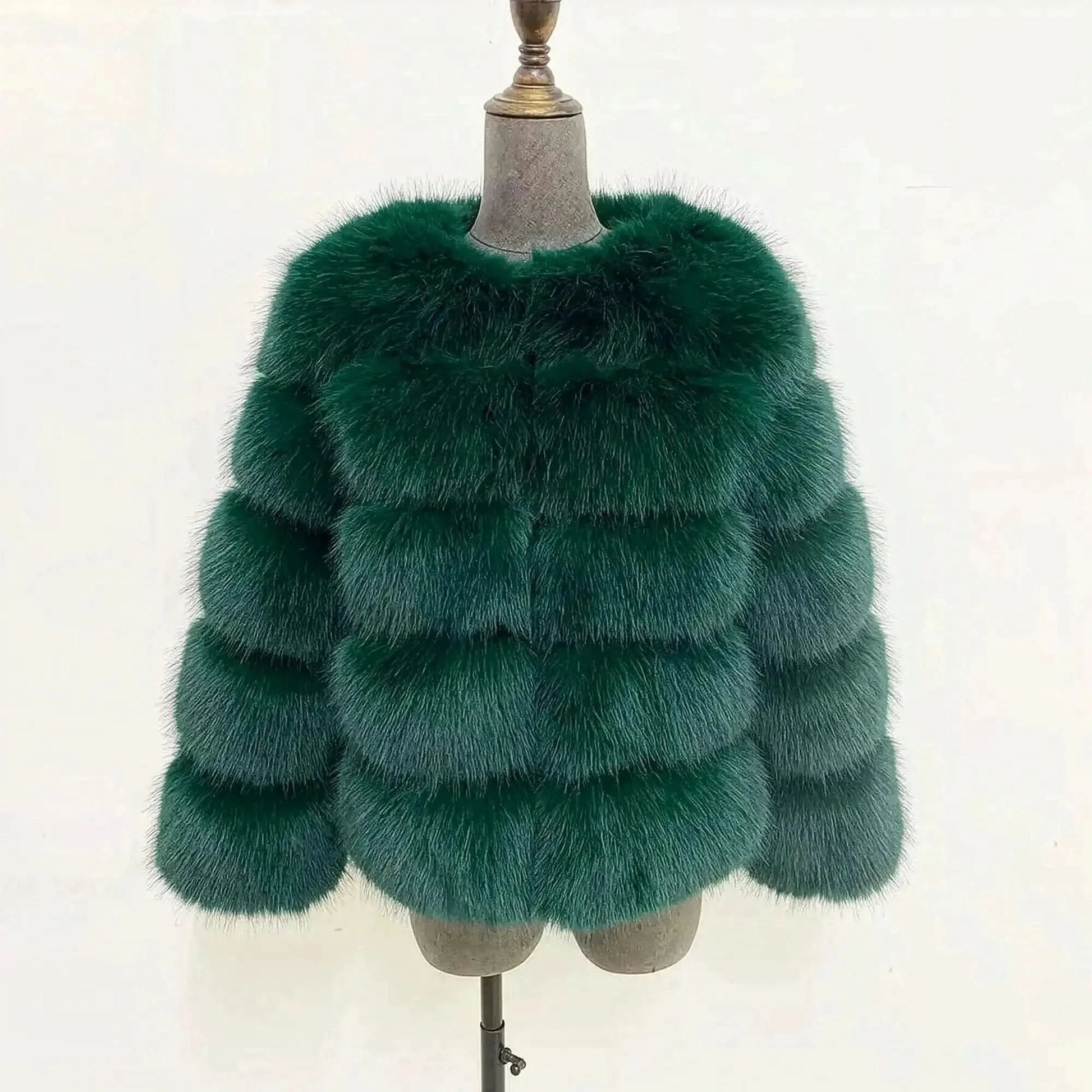 Veste Courte Imitation Vison S - 6XL - Saylana