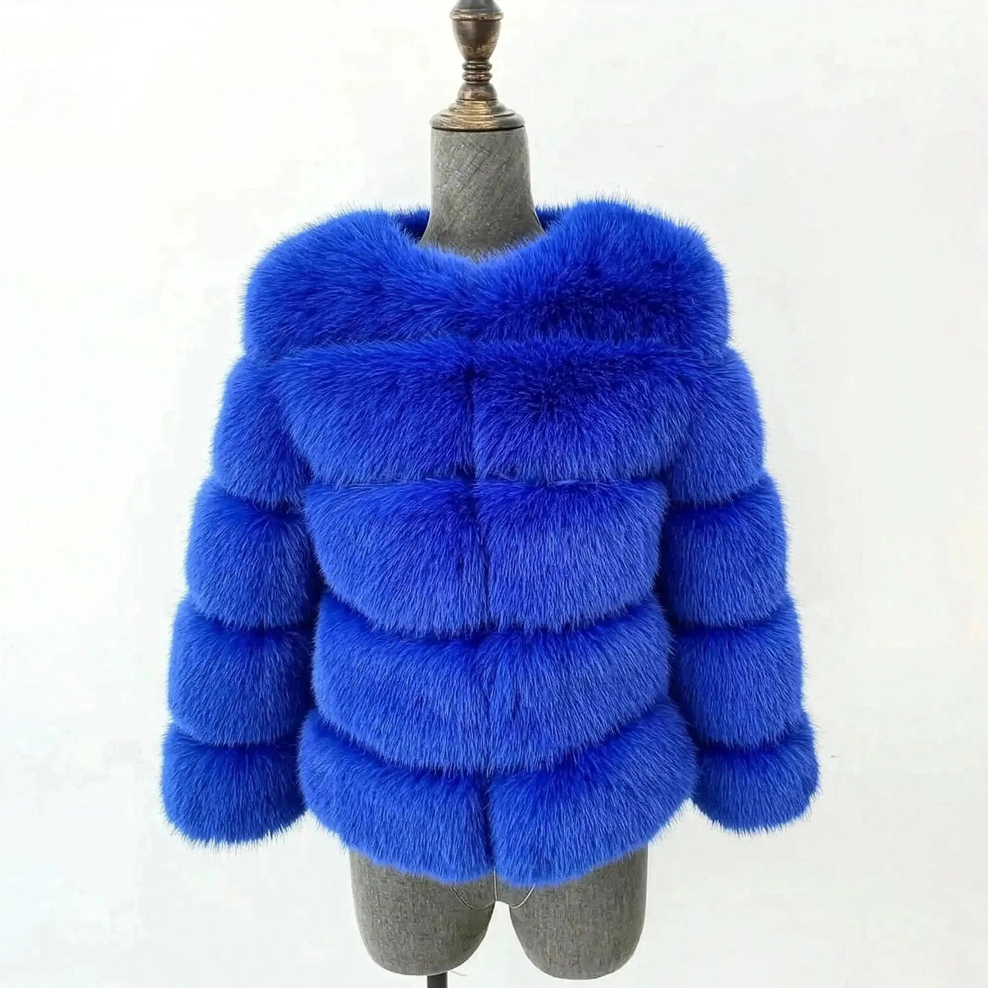 Veste Courte Imitation Vison S - 6XL - Saylana