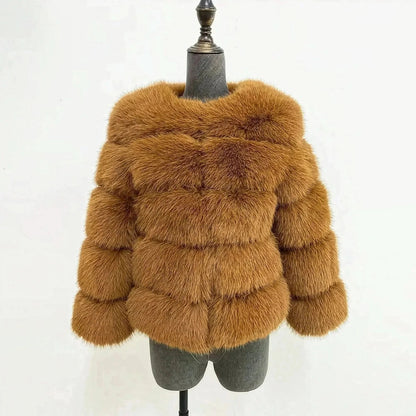 Veste Courte Imitation Vison S - 6XL - Saylana