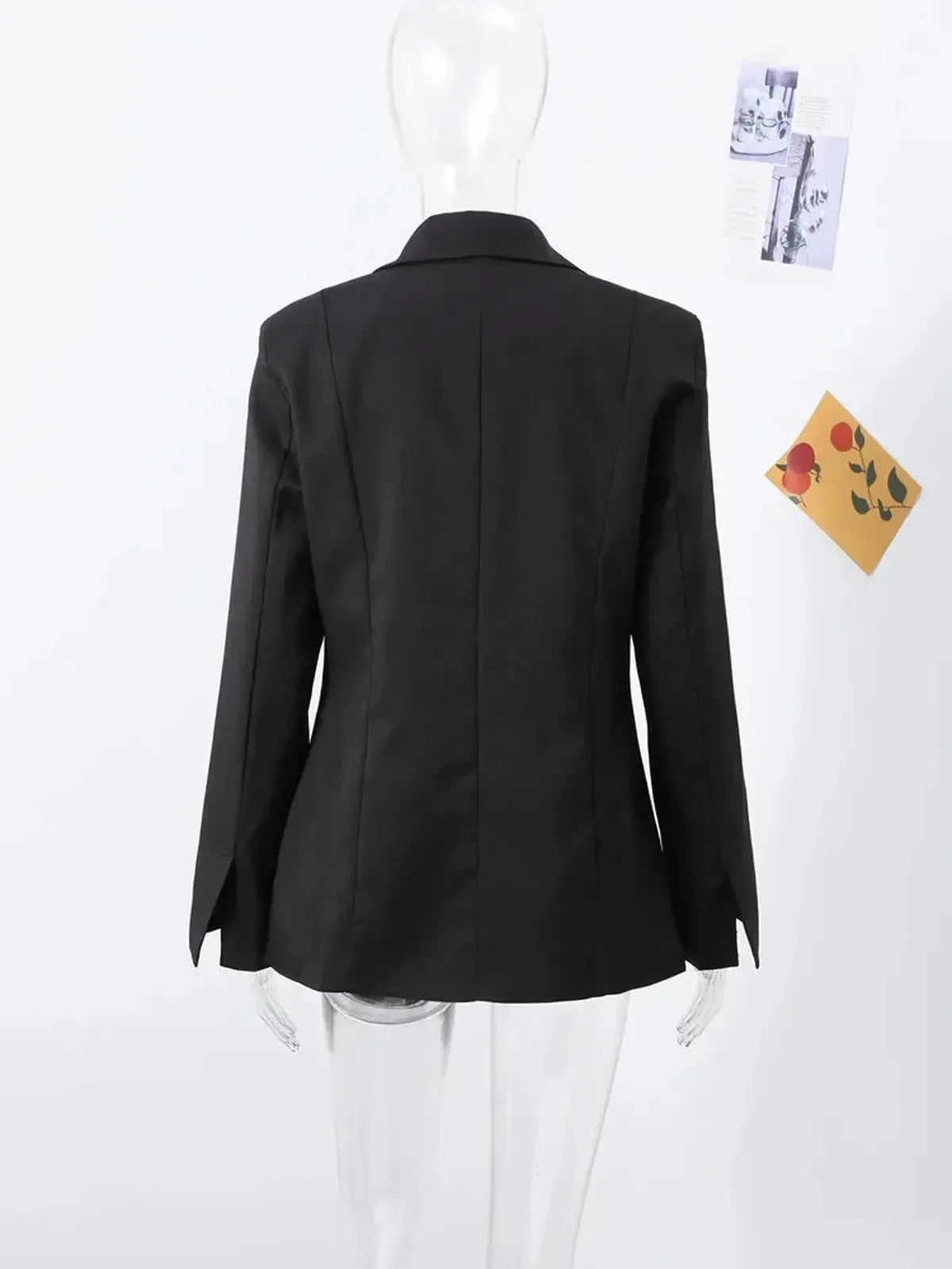 Veste Épaulée à Bouton Unique-Saylana