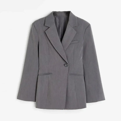 Veste Épaulée à Bouton Unique-Saylana