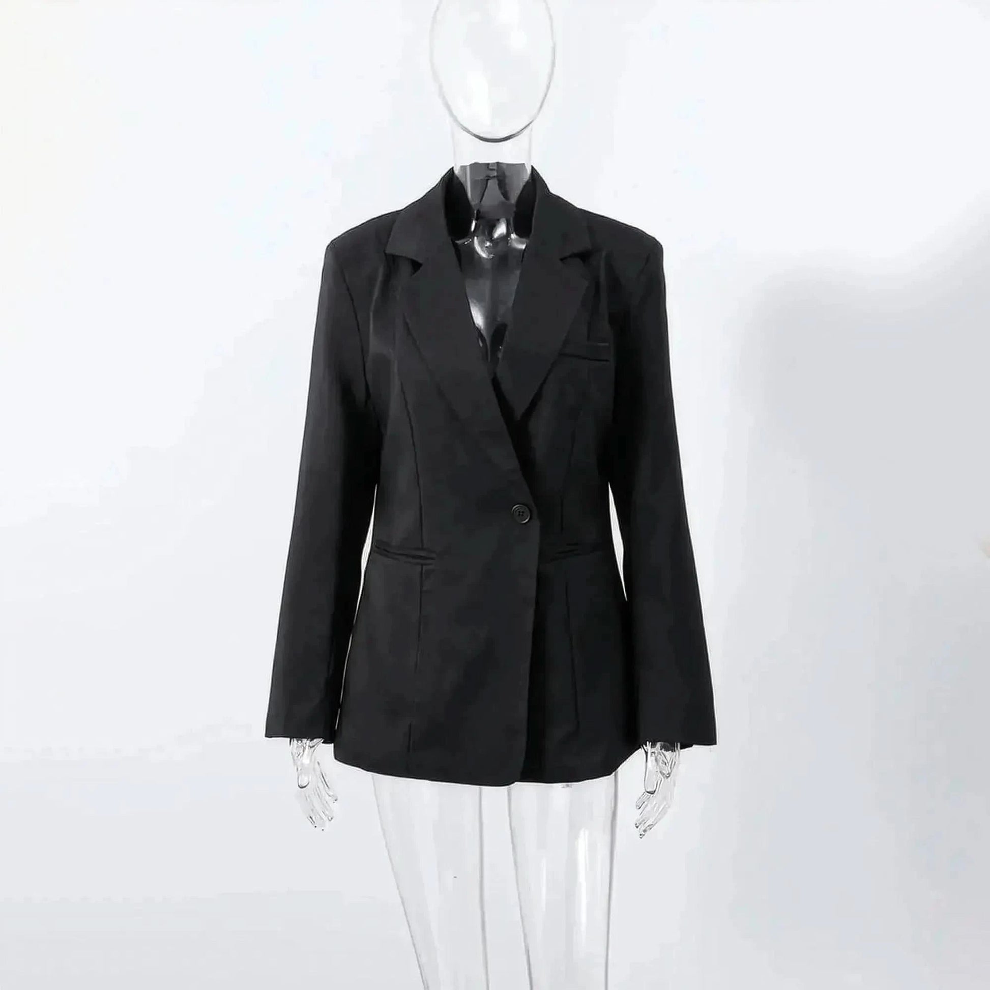 Veste Épaulée à Bouton Unique - Saylana