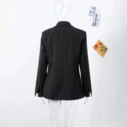 Veste Épaulée à Bouton Unique - Saylana