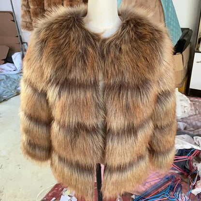 Veste Imitation Renard & Raton Épaissie-Saylana