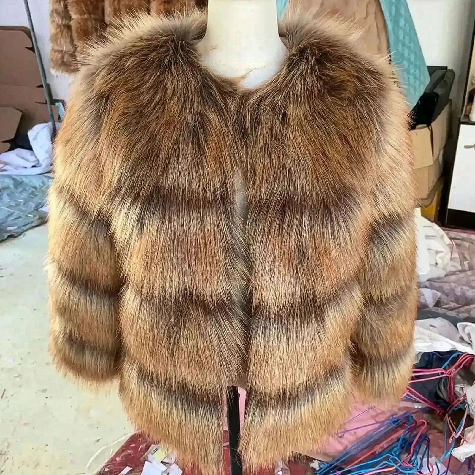 Veste Imitation Renard & Raton Épaissie - Saylana