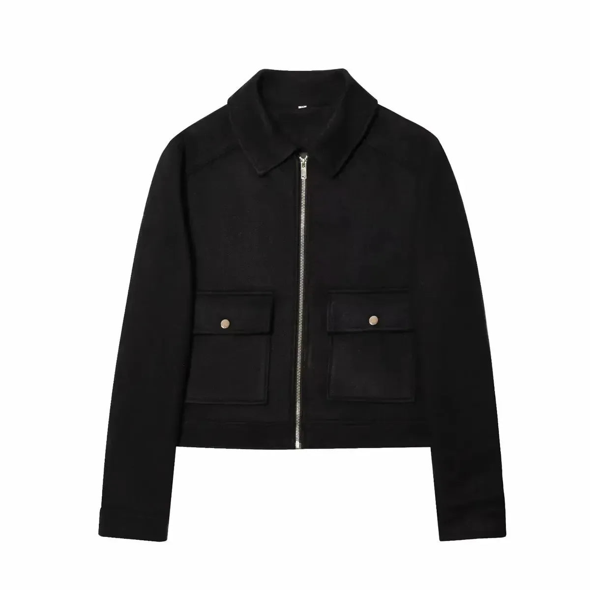 Veste Zippée Courte Élégante Hiver-Saylana