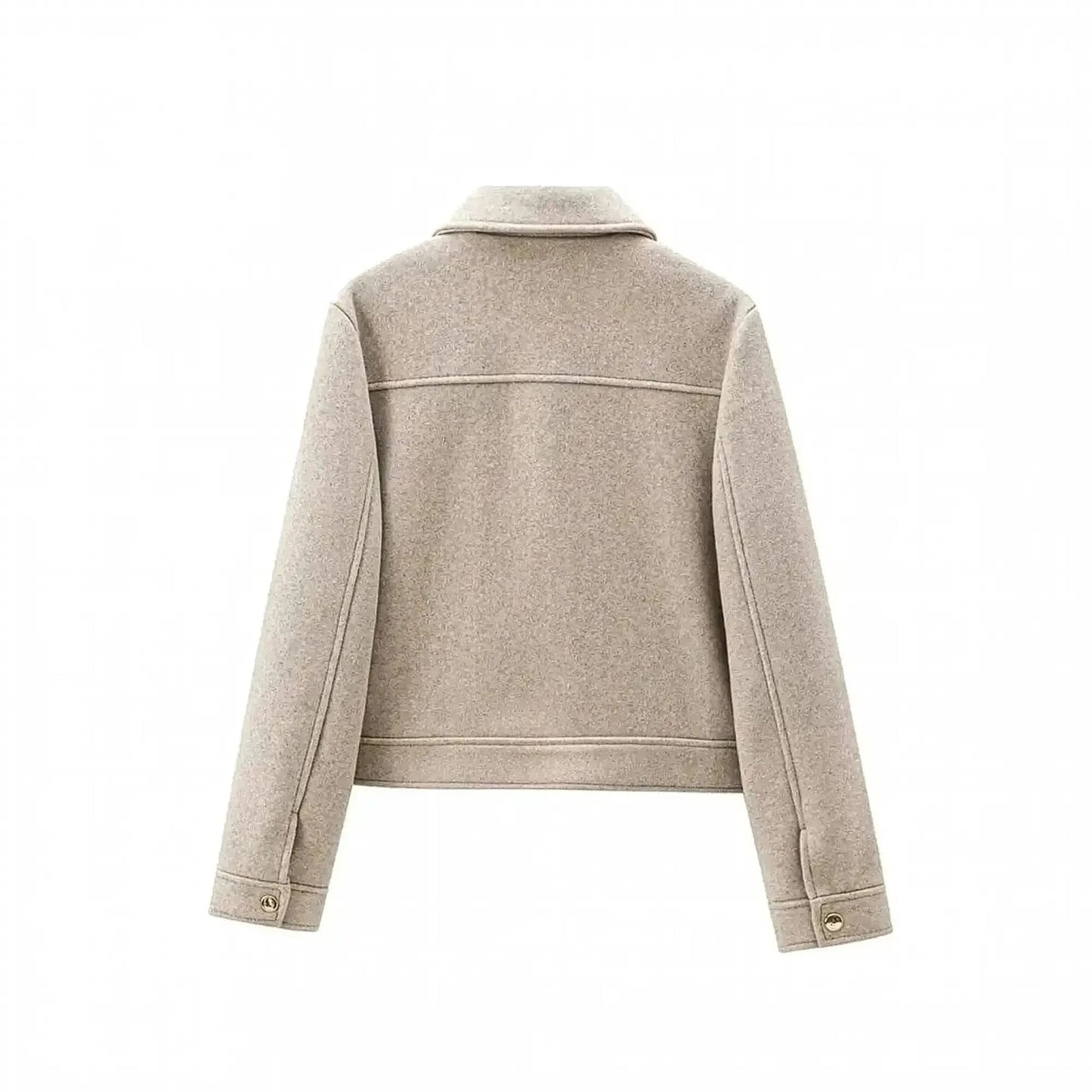 Veste Zippée Courte Élégante Hiver - Saylana