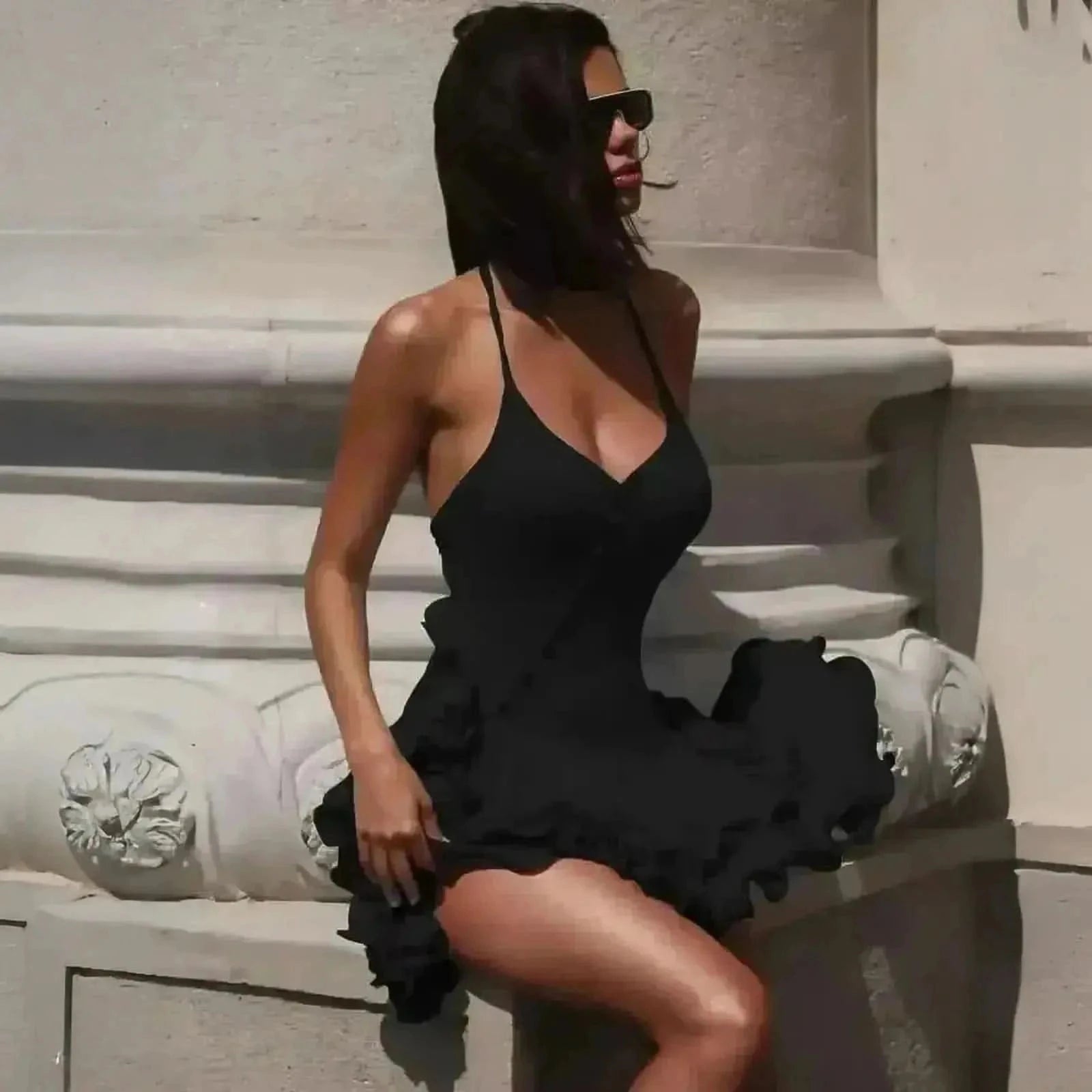 Volants Sexy V - Neck - Saylana