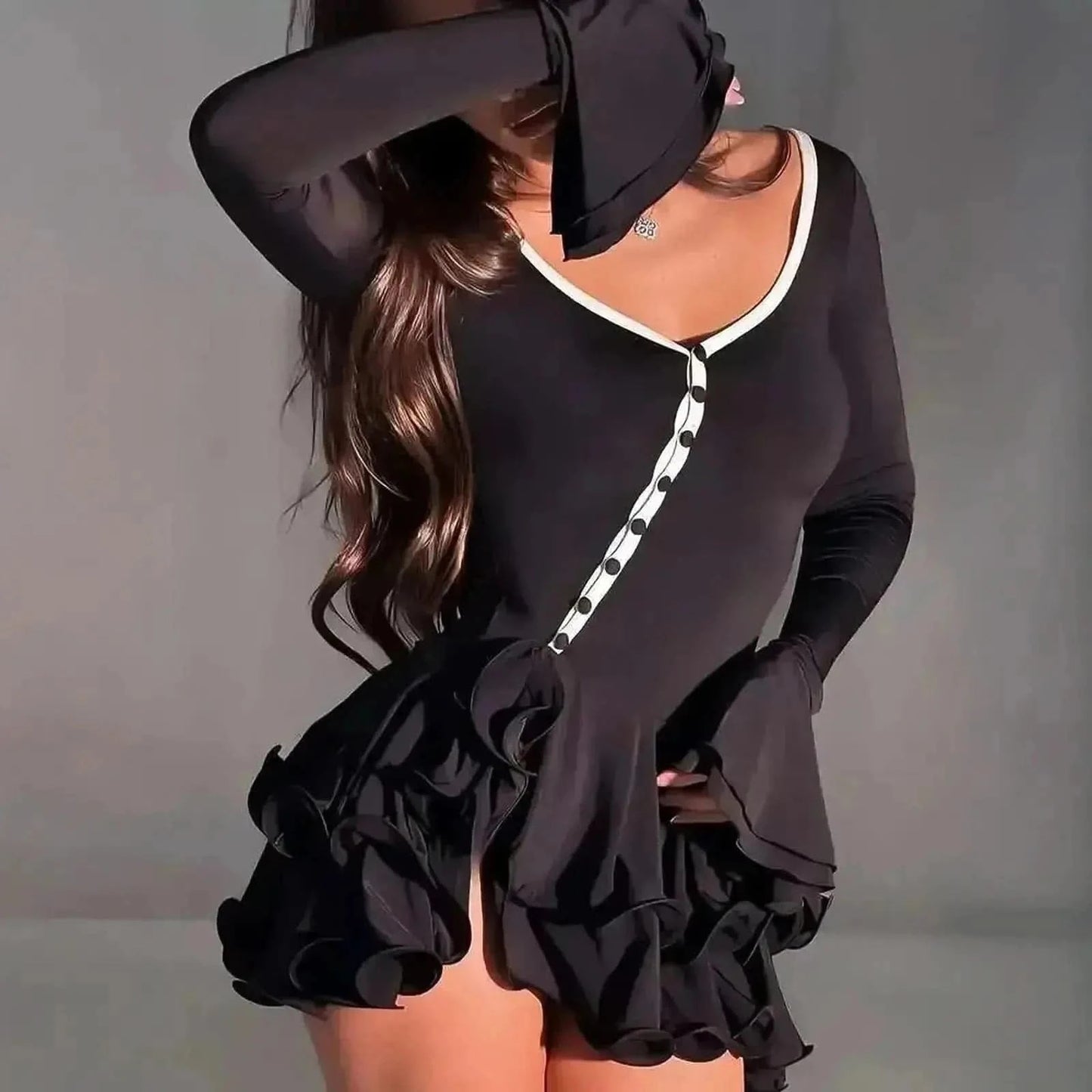 Volants Sexy V - Neck - Saylana