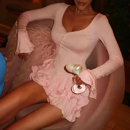 Volants Sexy V - Neck - Saylana