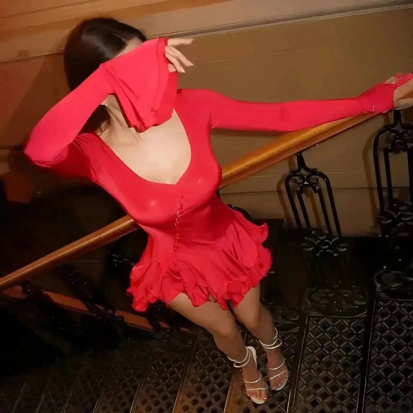 Volants Sexy V - Neck - Saylana